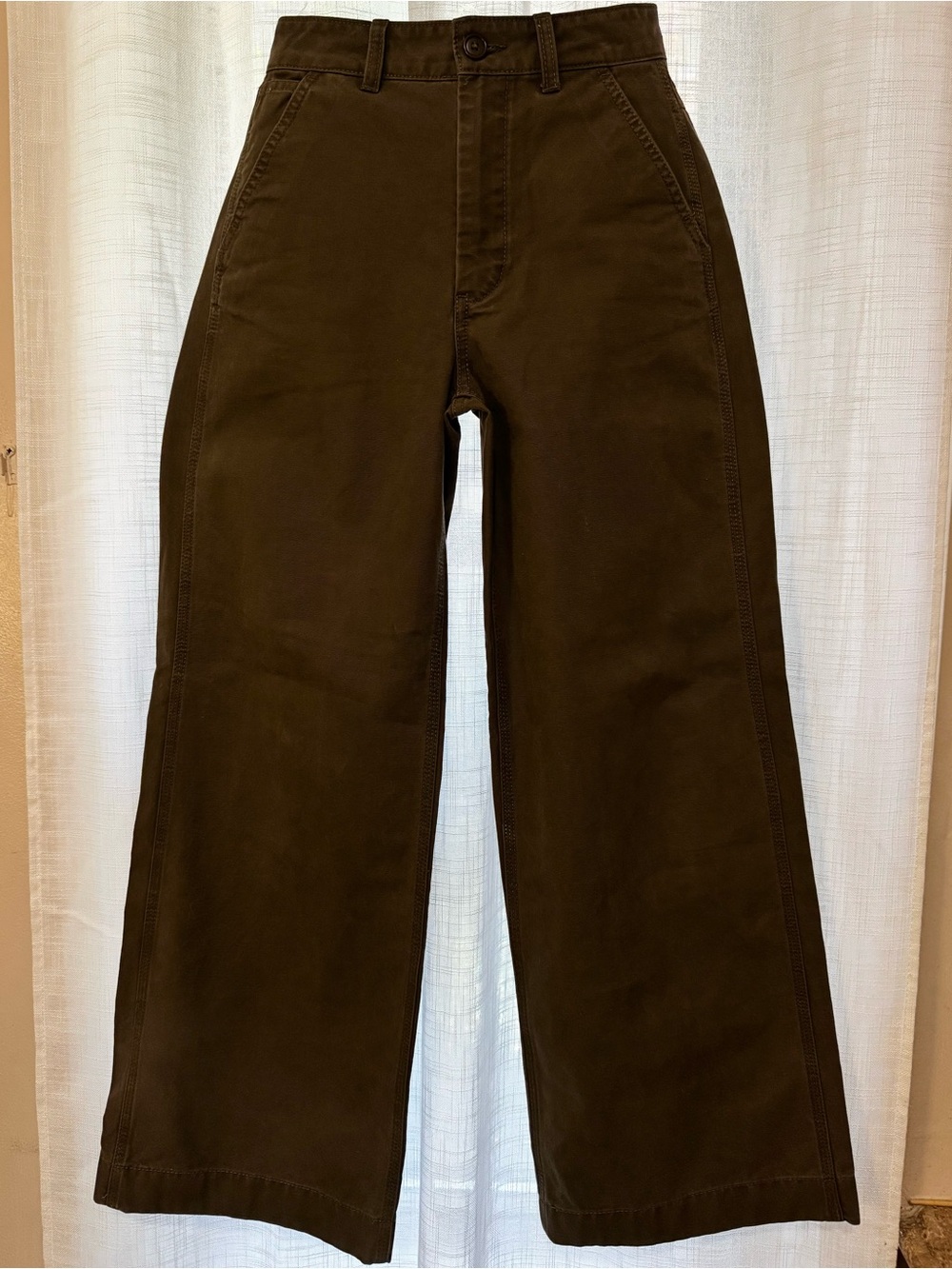 Buck Mason Wide-Leg Cotton Fatigue Pant in Dark Olive
